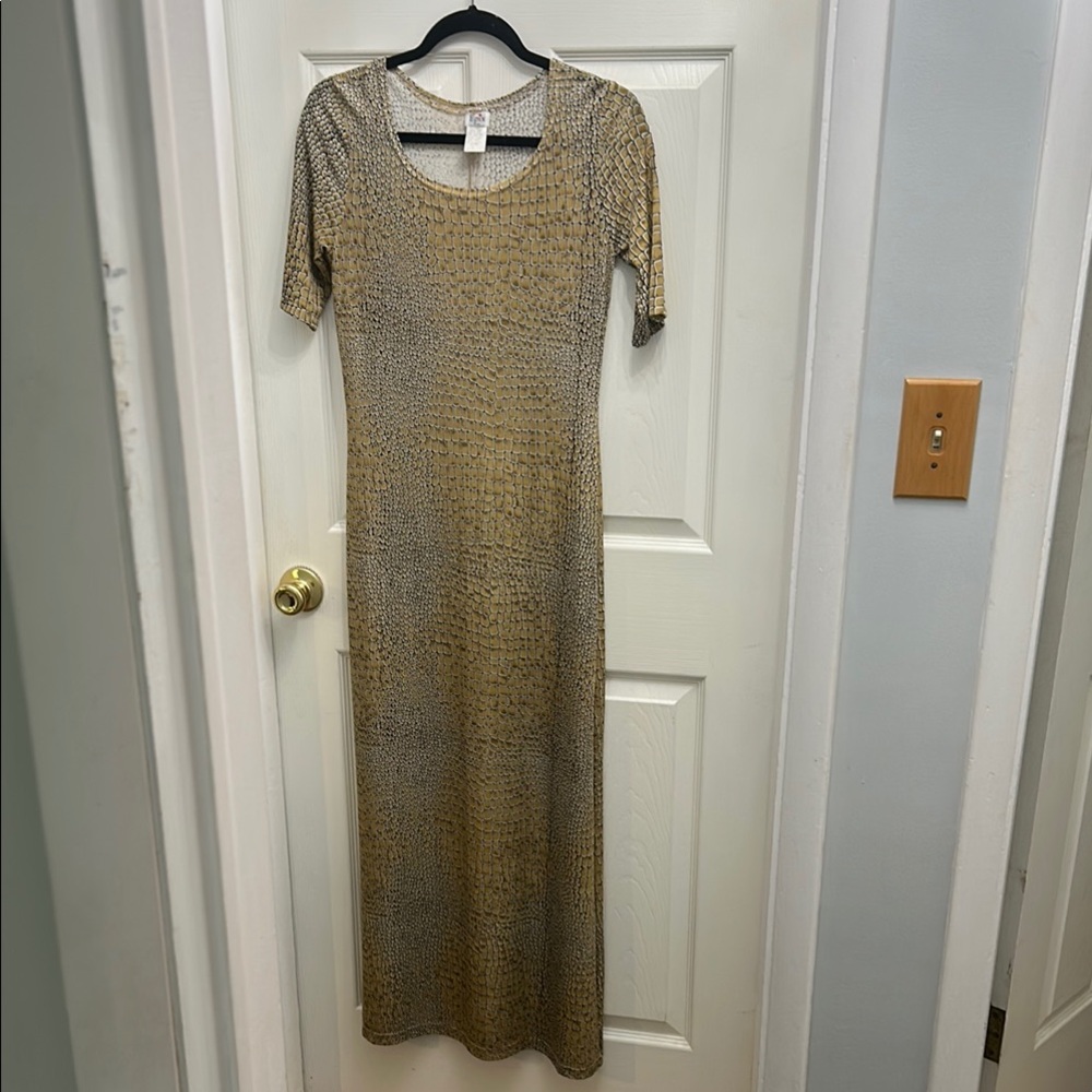 Epix Chic Gold and Black Maxi Dress